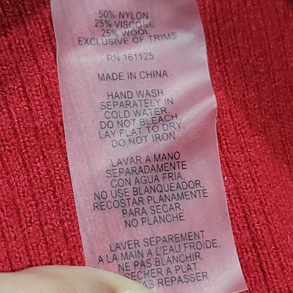 2X Ribbed Rhinestone Studded Bling Sweater Wool Blend, EUC - Picture 4 of 5